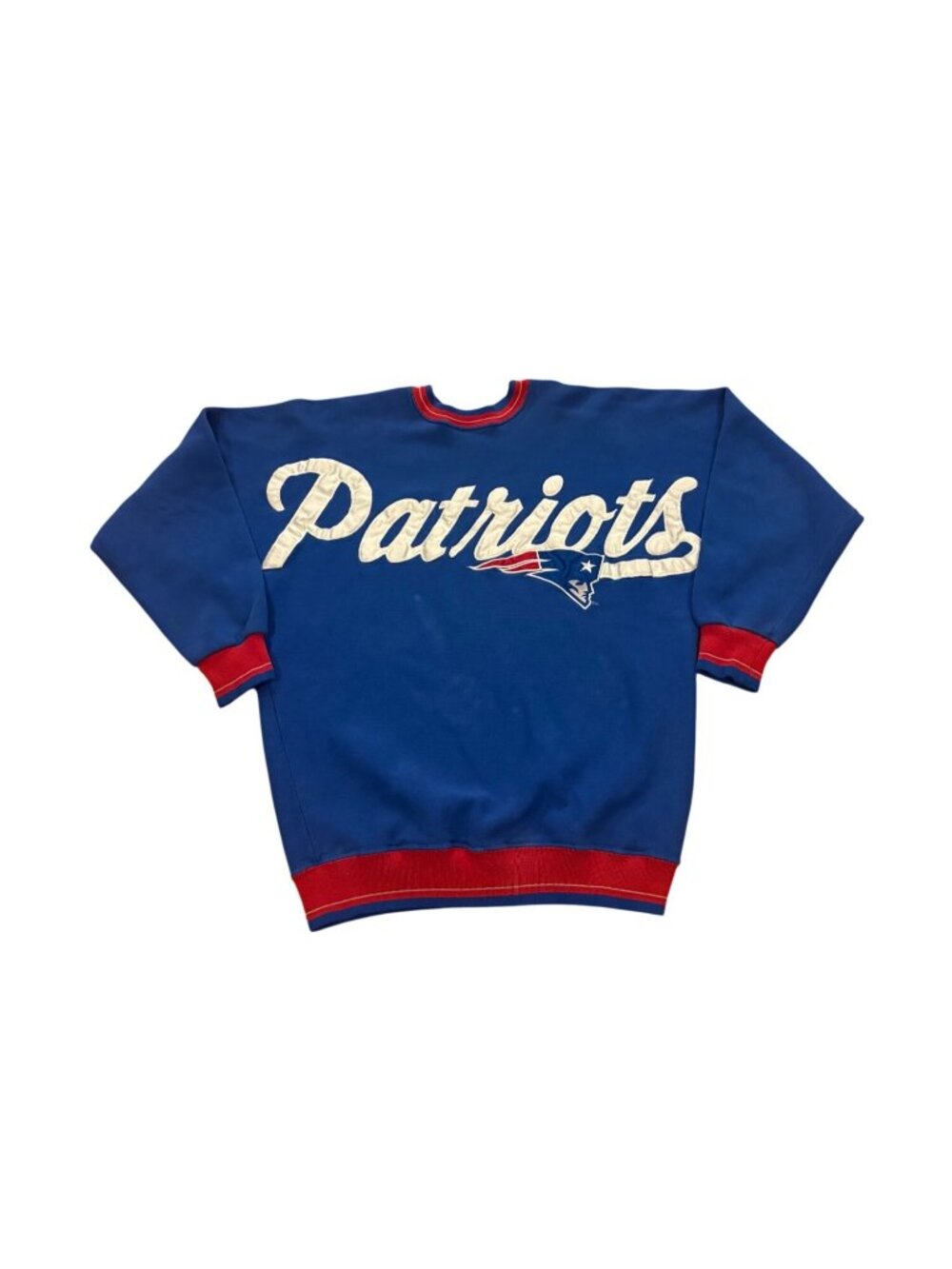 Vintage 90s Legends New England Patriots Big Spell Out NFL Sweatshirt Men's L